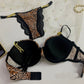 CHEETAH GOLD THIN PAD BRA SET