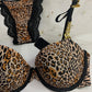 CHEETAH GOLD THIN PAD BRA SET