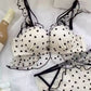LOVE HEART THIN PAD BRA SET