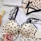 LOVE HEART THIN PAD BRA SET