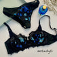 FLORAL NET BRA SET