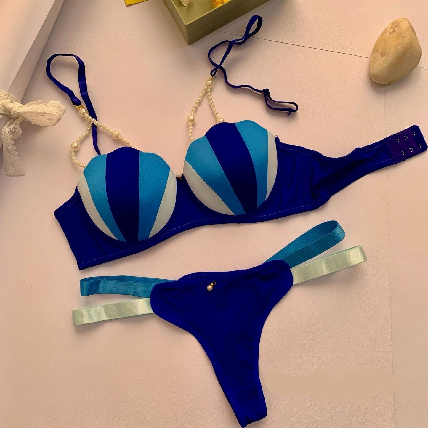 RAINBOW PEARL BRA SET