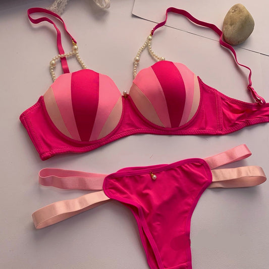 RAINBOW PEARL BRA SET