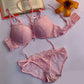 FANCY FLORAL GUL BRA SET