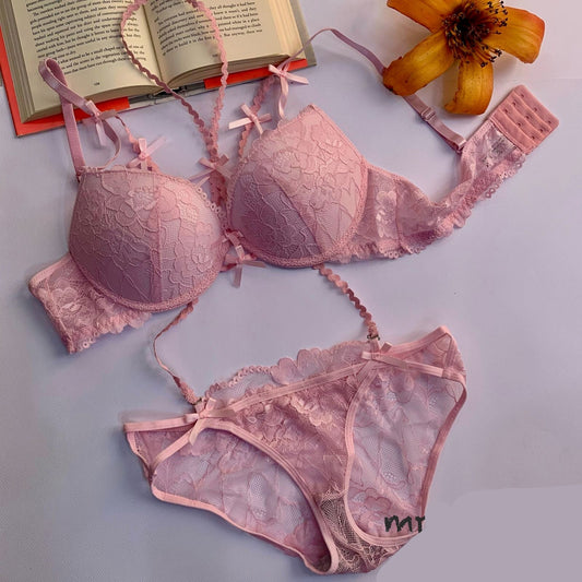 FANCY FLORAL GUL BRA SET