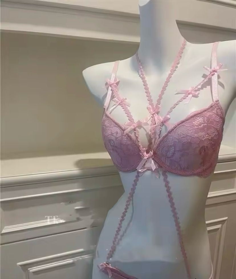 FANCY FLORAL GUL BRA SET