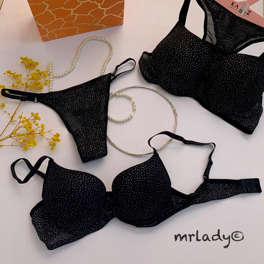 TURKISH THIN PAD SHIMMER BRA SET