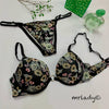 FLORAL LOOP THIN PAD BRA SET