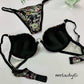 FLORAL LOOP THIN PAD BRA SET