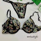 FLORAL LOOP THIN PAD BRA SET