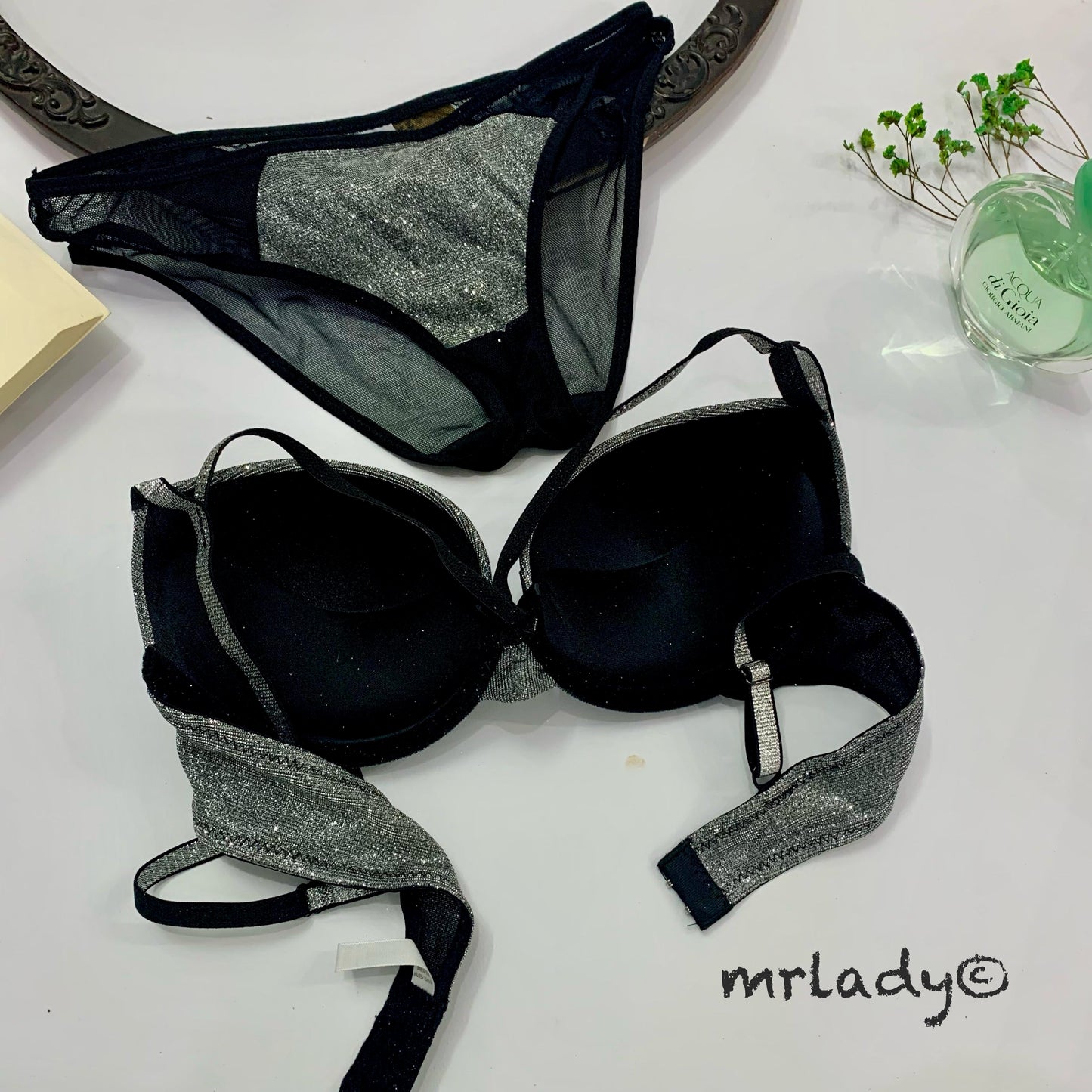 SHIMMER THIN PAD BRA SET