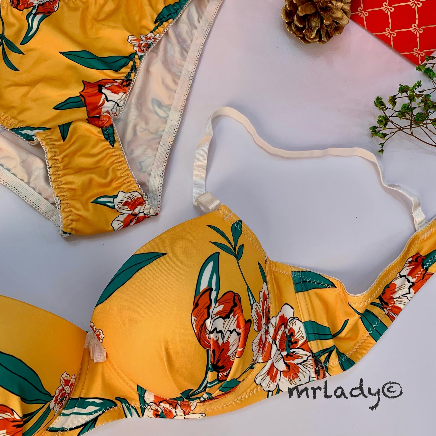 SPRING THIN PAD BRA SET