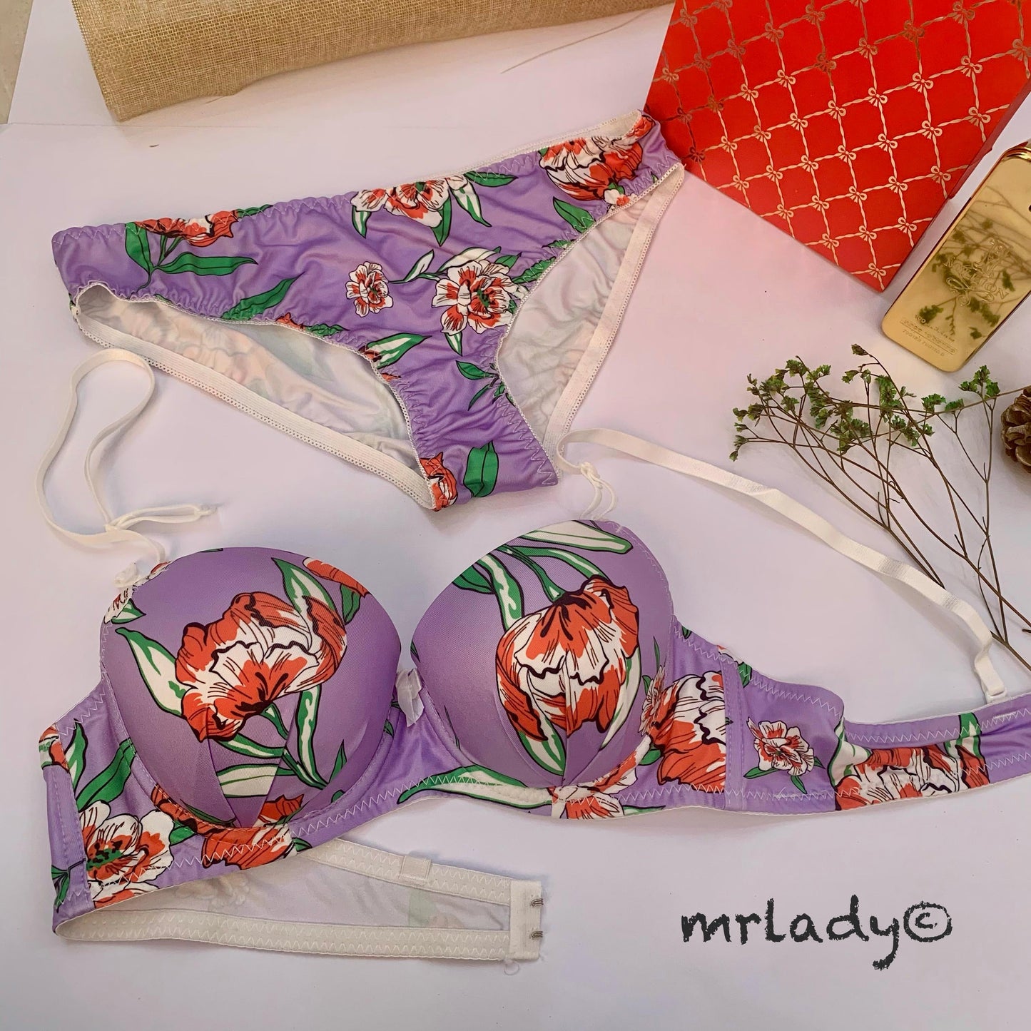 SPRING THIN PAD BRA SET
