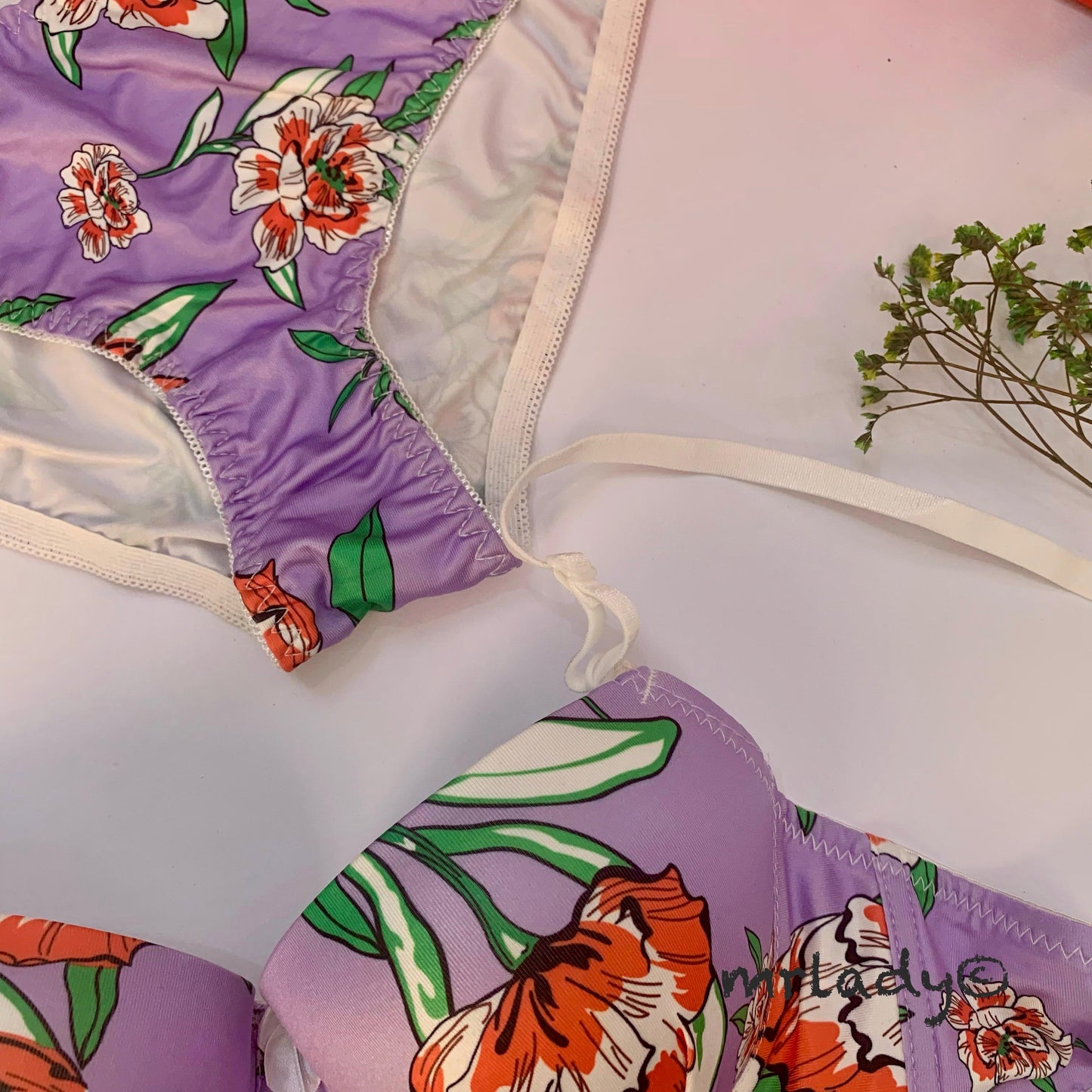 SPRING THIN PAD BRA SET