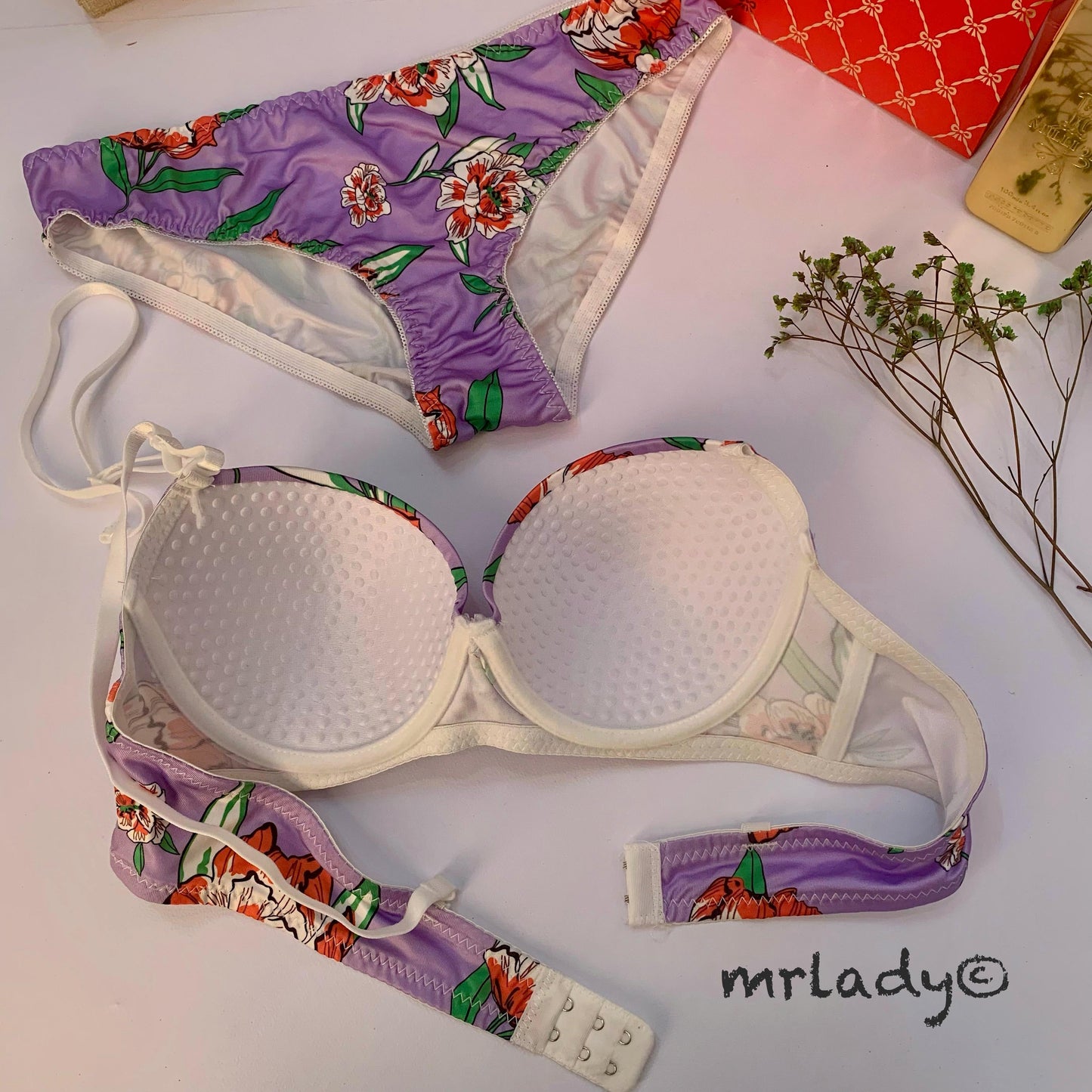 SPRING THIN PAD BRA SET