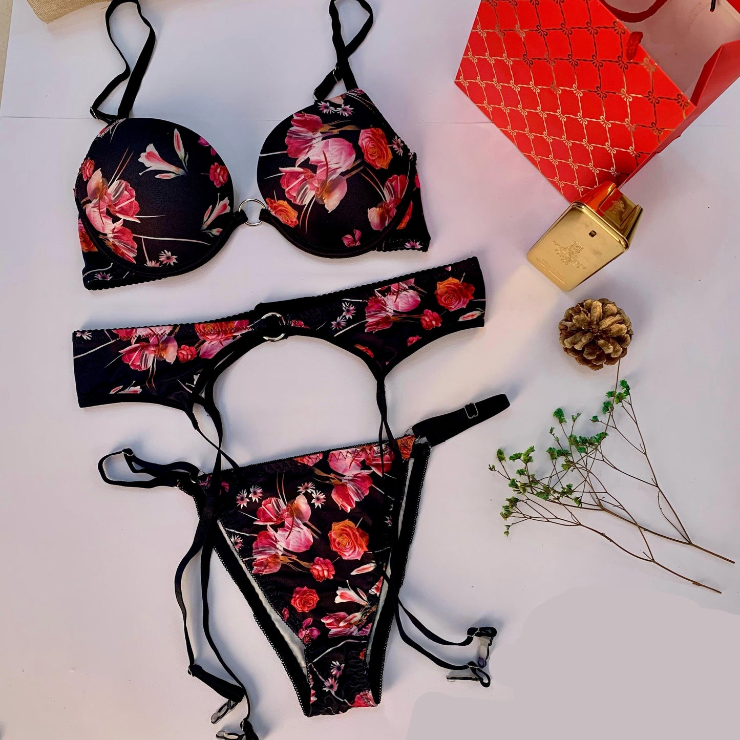 3 PART THIN PAD BRA SET