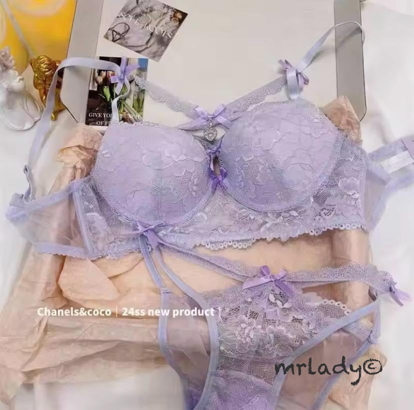 FRONT CROSS STRING BRA SET