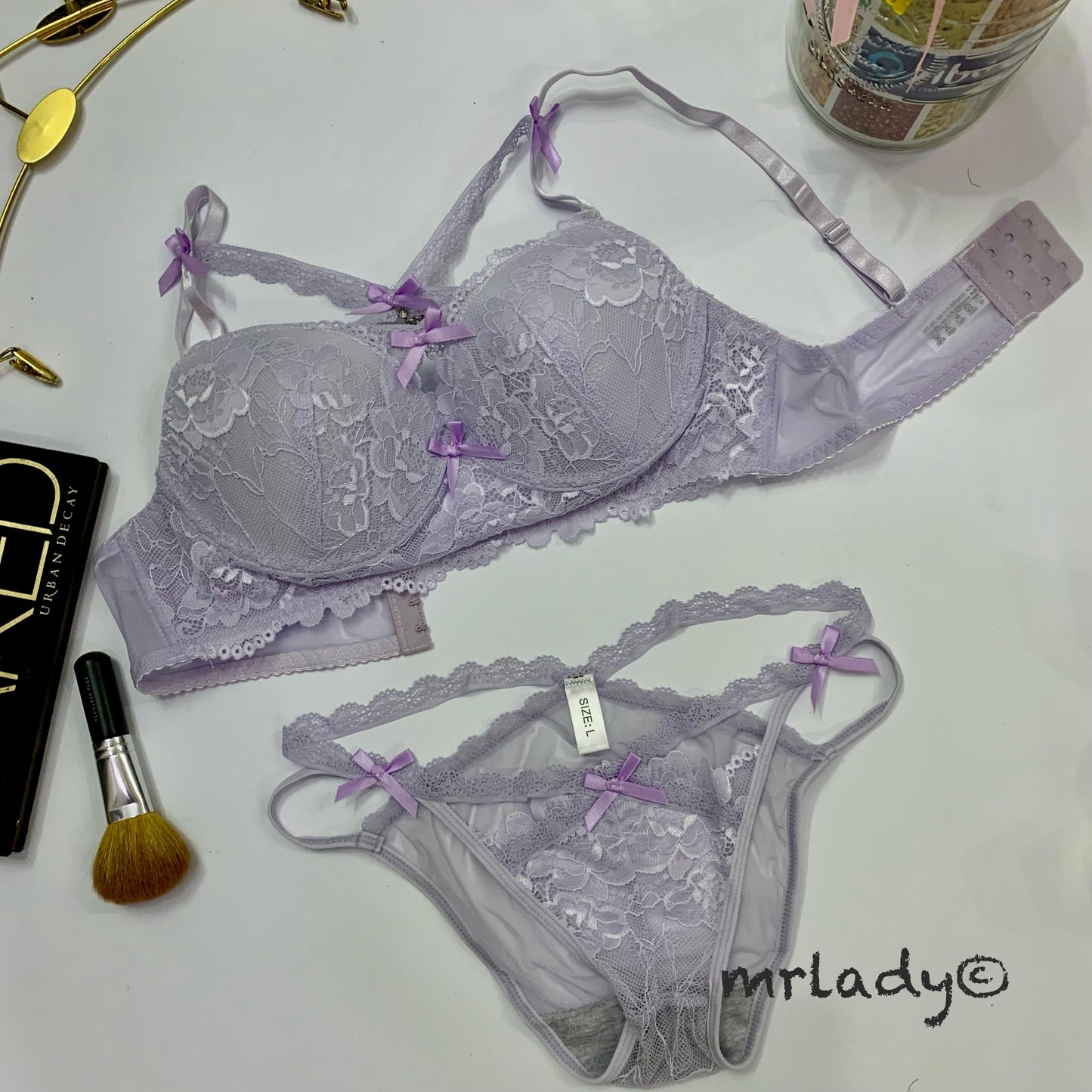 FRONT CROSS STRING BRA SET