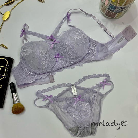 FRONT CROSS STRING BRA SET