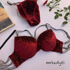 PEARL STONES BRA SET