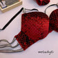 PEARL STONES BRA SET