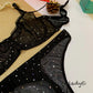 STONES WIRED NET BRA SET