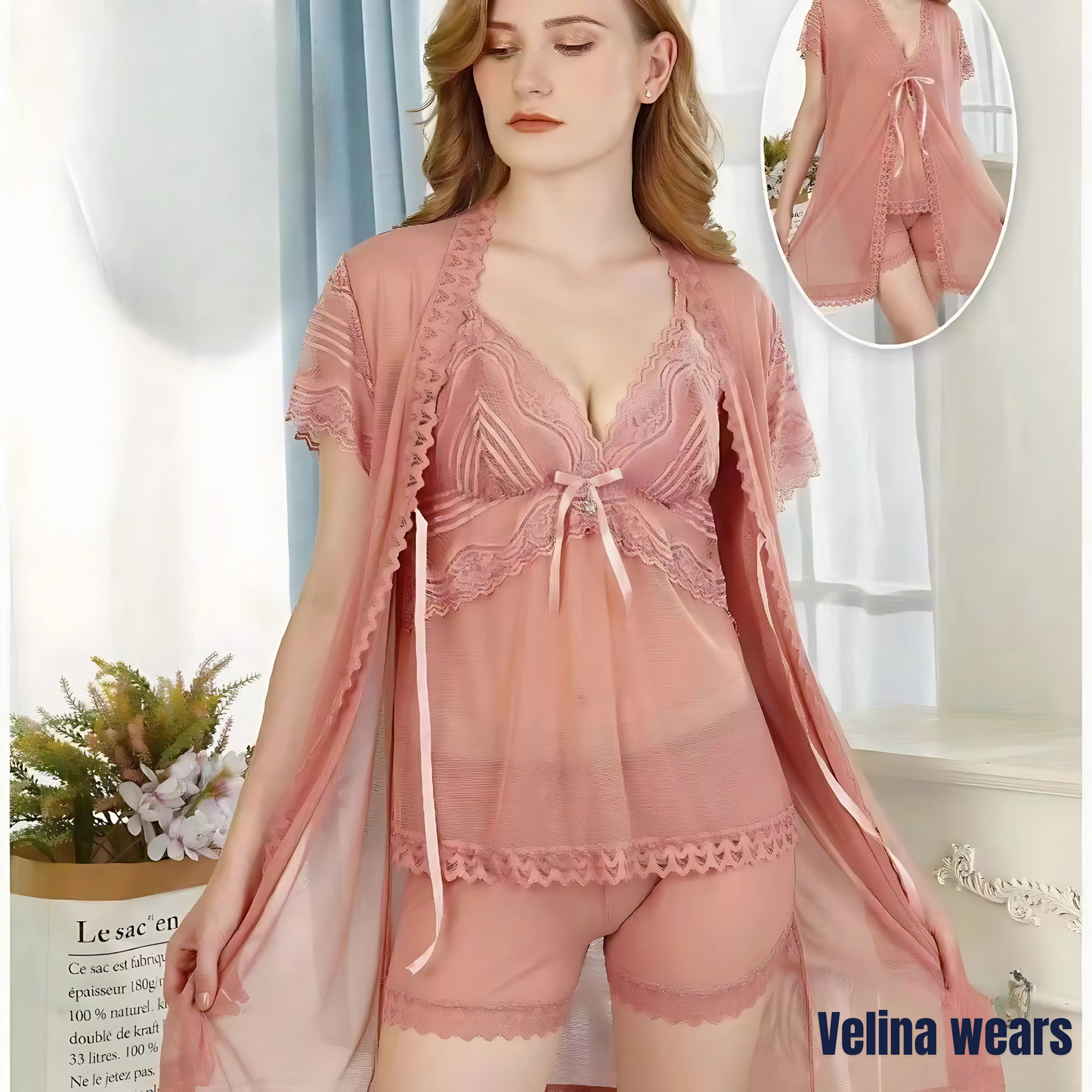 SOFT NET GOWN NIGHTY