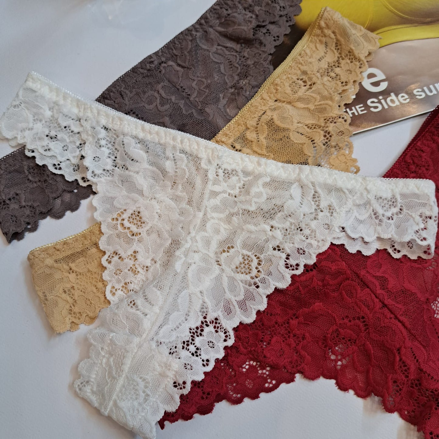 BRIDAL NET THONG LACE PANTY