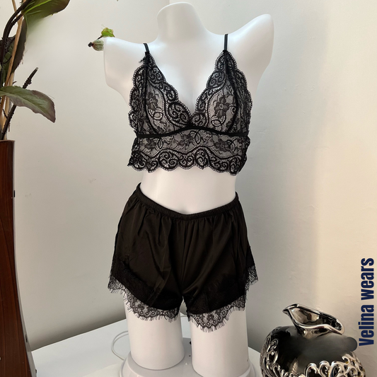 3 PCS - FRILL SHORTS NIGHTY
